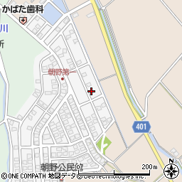 福岡県宗像市朝野70周辺の地図