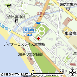 津屋崎公民館周辺の地図