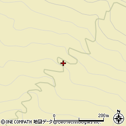 釜床谷周辺の地図