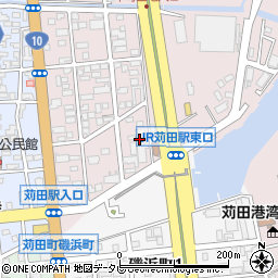 苅田青果市場周辺の地図