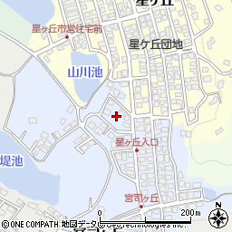 福岡県福津市宮司ヶ丘25周辺の地図