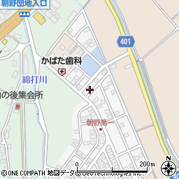 福岡県宗像市朝野32周辺の地図
