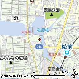 愛媛県伊予郡松前町浜周辺の地図