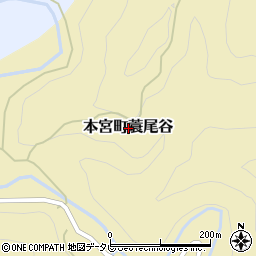 和歌山県田辺市本宮町蓑尾谷周辺の地図