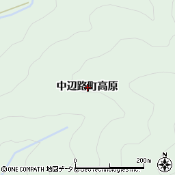 和歌山県田辺市中辺路町高原周辺の地図