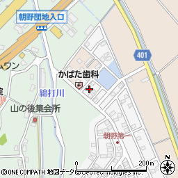 福岡県宗像市朝野23周辺の地図