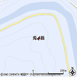 徳島県那賀町（那賀郡）水崎（兎ノ薮）周辺の地図