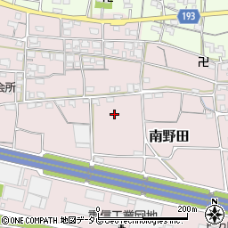 愛媛県東温市南野田周辺の地図