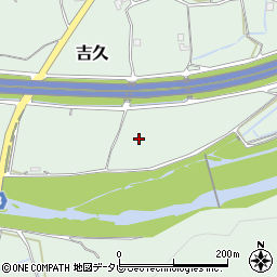 愛媛県東温市吉久周辺の地図