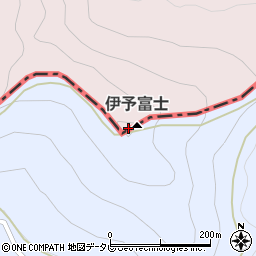 伊予富士周辺の地図