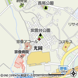 紫雲台公民館周辺の地図