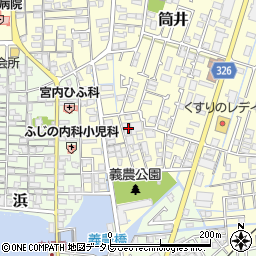 愛媛県伊予郡松前町筒井350周辺の地図