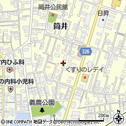 愛媛県伊予郡松前町筒井341-8周辺の地図