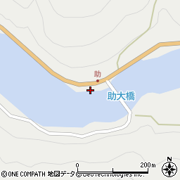 徳島県那賀郡那賀町木頭助日浦周辺の地図