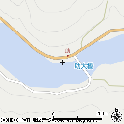 徳島県那賀町（那賀郡）木頭助（日浦）周辺の地図