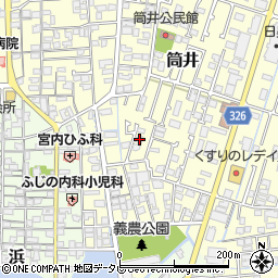 愛媛県伊予郡松前町筒井332-4周辺の地図