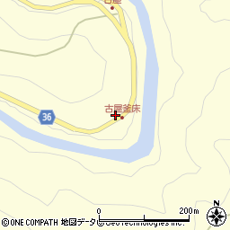 徳島県那賀町（那賀郡）古屋（釜床）周辺の地図