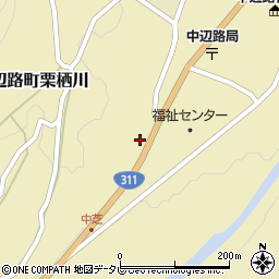 和歌山県田辺市中辺路町栗栖川194-1周辺の地図