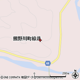 和歌山県新宮市熊野川町椋井周辺の地図
