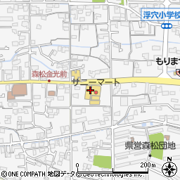 サニーマート　森松店周辺の地図