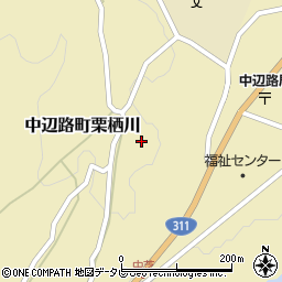 和歌山県田辺市中辺路町栗栖川周辺の地図