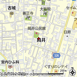 愛媛県伊予郡松前町筒井322-7周辺の地図