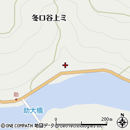 徳島県那賀郡那賀町木頭助冬口谷上ミ周辺の地図