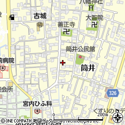 愛媛県伊予郡松前町筒井238周辺の地図