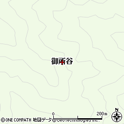徳島県那賀郡那賀町御所谷周辺の地図