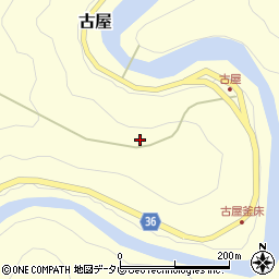 徳島県那賀郡那賀町古屋周辺の地図
