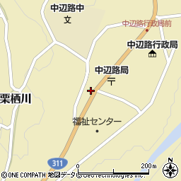 和歌山県田辺市中辺路町栗栖川461-5周辺の地図