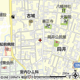 愛媛県伊予郡松前町筒井244周辺の地図