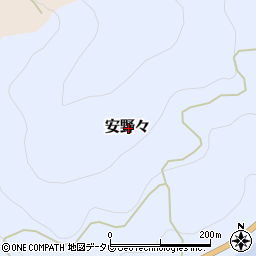 高知県長岡郡大豊町安野々周辺の地図