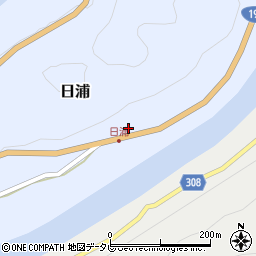 徳島県那賀郡那賀町日浦東田周辺の地図