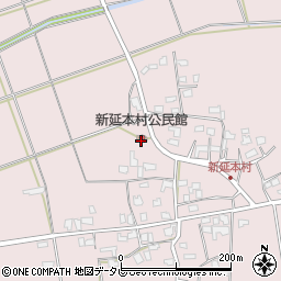 新延本村公民館周辺の地図