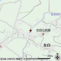 福岡県福津市在自周辺の地図
