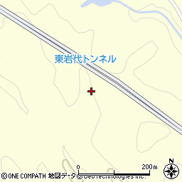 東岩代トンネル周辺の地図