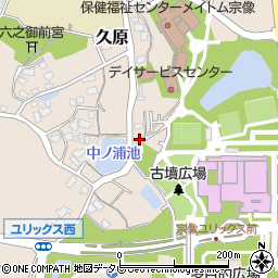 福岡県宗像市久原169周辺の地図