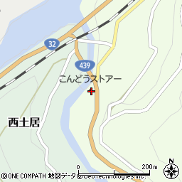 高知県長岡郡大豊町東土居841周辺の地図