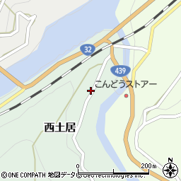 高知県長岡郡大豊町西土居53周辺の地図