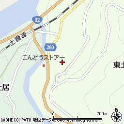 高知県長岡郡大豊町東土居335周辺の地図