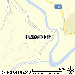 和歌山県田辺市中辺路町小皆周辺の地図