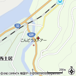 高知県長岡郡大豊町東土居347周辺の地図