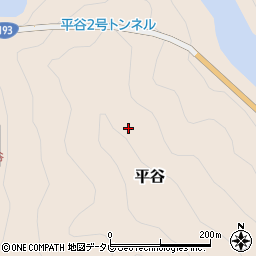 徳島県那賀郡那賀町平谷平谷向へ周辺の地図