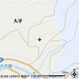 高知県長岡郡大豊町大平23周辺の地図