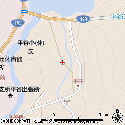徳島県那賀町（那賀郡）平谷（下ノ内）周辺の地図