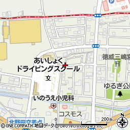 愛媛県東温市野田周辺の地図