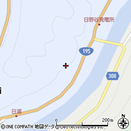 徳島県那賀郡那賀町日浦日浦山周辺の地図