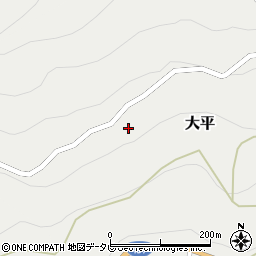 高知県長岡郡大豊町大平150周辺の地図