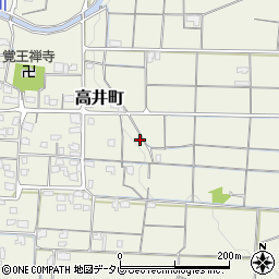 愛媛県松山市高井町周辺の地図